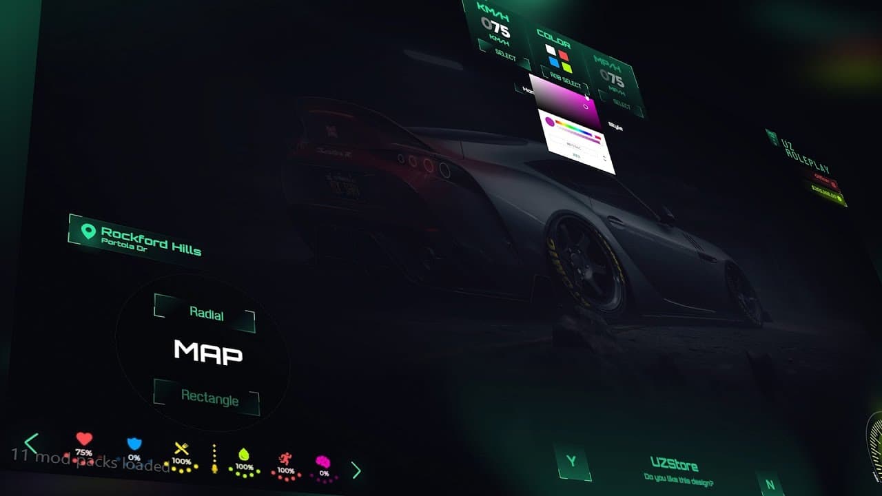 Trygon Hud - FiveM Script by UZ Scripts
